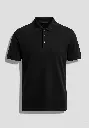 Klozee Men’s Premium Honeycomb Polo – 220 GSM | 100% Supercombed Cotton | Red Label Edition (Black)
